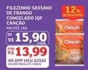 Assaí Atacadista Canecão - filezinho sassami de frango congelado iqf oferta
