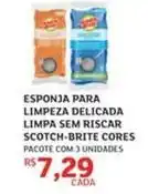 Assaí Atacadista Pacote - esponja para limpeza delicada limpa sem riscar scotch-brite cores oferta