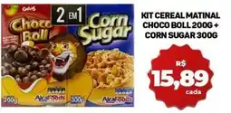 Supermercados ABC Cereal - kit cereal matinal choco boll 200g + corn sugar 300g oferta