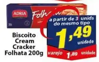 Vencedor Atacadista Biscoito Cream Cracke Folhata 200g oferta