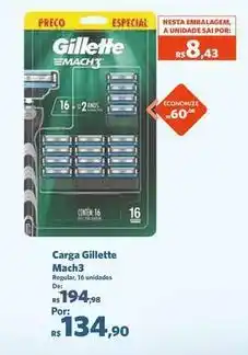 Sam's Club Gillette - carga mach3 oferta