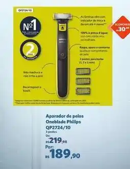 Sam's Club Philips - aparador de pelos oneblade qp2724/10 oferta