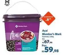 Sam's Club Member's mark - açaí oferta