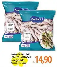 Atacadão Costa sul - peixe manjuba inteira costa sul congelado oferta