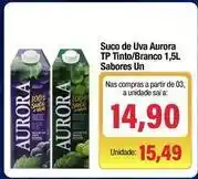 Spani Atacadista Aurora - suco de uva tp tinto/branco 1,5l sabores un oferta