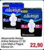 Spani Atacadista Always - absorvente active noturno c/32 leve mais e pague menos un oferta