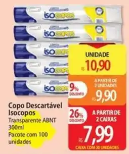 Atacadão Copo descartável isocopos transparente abnt oferta