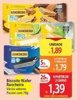 Atacadão Biscoito Wafer Rancheiro Vários sabores oferta