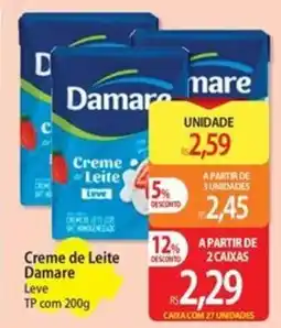 Atacadão Creme de Leite Damare Leve oferta