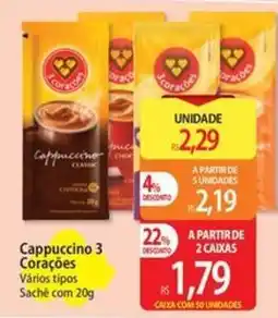 Atacadão Cappuccino 3 Corações Vários tipos oferta