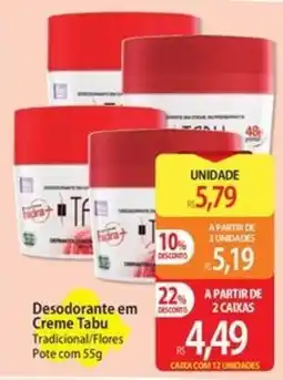 Atacadão Desodorante em Creme Tabu Tradicional/Flores oferta
