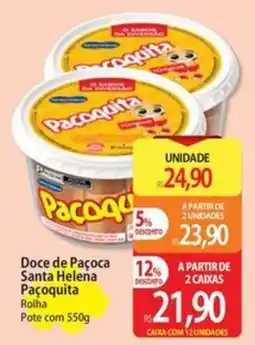 Atacadão Doce de Paçoca Santa Helena Paçoquita oferta