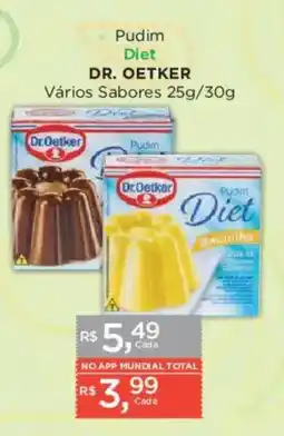 Supermercados Mundial Pudim Diet oferta
