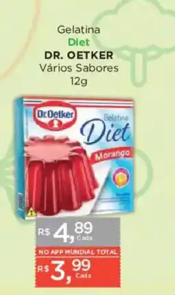 Supermercados Mundial Gelatina diet dr. oetker vários sabores oferta