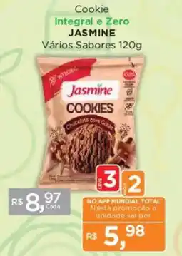 Supermercados Mundial Cookie integral e zero jasmine oferta