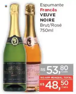Supermercados Mundial Espumante francês veuve noire brut/rosé oferta