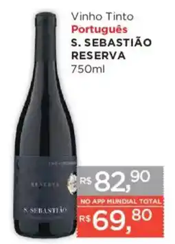 Supermercados Mundial Vinho tinto português s. sebastião reserva oferta