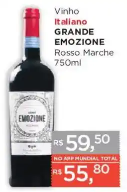 Supermercados Mundial Vinho Italiano Grande Emoção oferta
