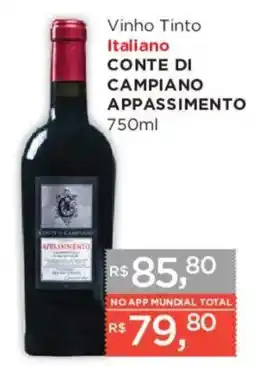 Supermercados Mundial Vinho Tinto Italiano Conte Di Campiano Appassimento oferta