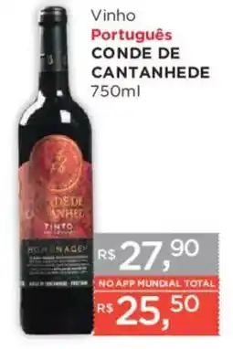 Supermercados Mundial Vinho Português Conde de Cantanhede oferta