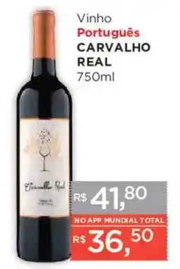 Supermercados Mundial Vinho Português Carvalho Real oferta