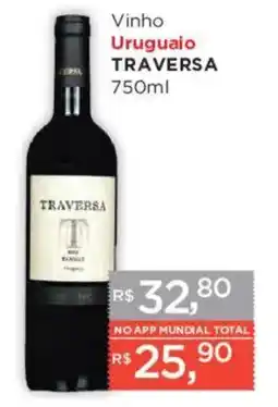 Supermercados Mundial Vinho uruguaio traversa oferta