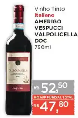 Supermercados Mundial Vinho Tinto Italiano Amerigo Vespucci Valpolicella Doc oferta