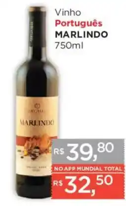 Supermercados Mundial Vinho Português Marlindo oferta