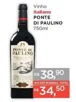 Supermercados Mundial Vinho italiano ponte di paulino oferta