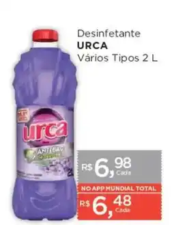 Supermercados Mundial Desinfetante urca vários tipos oferta