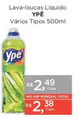 Supermercados Mundial Lava-louças Líquido YPÊ Vários Tipos oferta