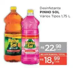 Supermercados Mundial Desinfetante Pinho Sol Vários Tipos oferta