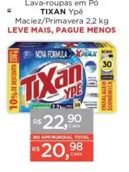 Supermercados Mundial Lava-roupas em Pó Tixan Ypé oferta