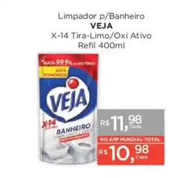 Supermercados Mundial Limpador p/banheiro veja x-14 tira-limo/oxi ativo oferta