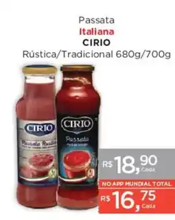 Supermercados Mundial Passata italiana cirio rústica/tradicional oferta