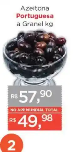Supermercados Mundial Azeitona Portuguesa a Granel kg oferta