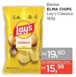 Supermercados Mundial Batata elma chips lay's clássica oferta