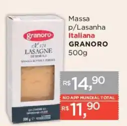 Supermercados Mundial Massa p/Lasenha Italiana Granoro oferta