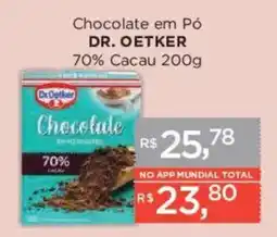 Supermercados Mundial Chocolate em pó dr. oetker oferta