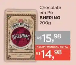 Supermercados Mundial Chocolate em pó bhering oferta
