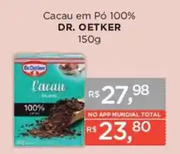 Supermercados Mundial Cacau em Pó 100% DR. OETKER oferta