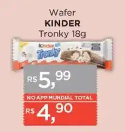 Supermercados Mundial Wafer kinder tronky oferta