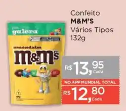 Supermercados Mundial Confeito M&M'S Vários Tipos oferta