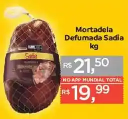 Supermercados Mundial Mortadela Defumada Sadia oferta