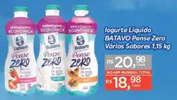 Supermercados Mundial Iogurte Líquido Batavo Pense Zero Vários Sabores oferta