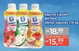 Supermercados Mundial Iogurte Líquido Batavo Vários Sabores oferta