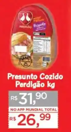 Supermercados Mundial Presunto Cozido Perdigão kg oferta