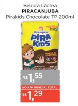 Supermercados Mundial Bebida Láctea Piracanjuba Pirakids Chocolate oferta