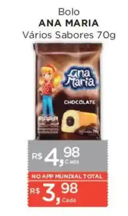 Supermercados Mundial Bolo ana maria oferta