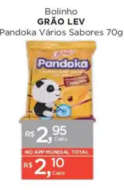 Supermercados Mundial Bolinho grão lev pandoka vários sabores oferta